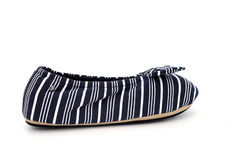 Isotoner chaussons pantoufles rayure mariniere bleu