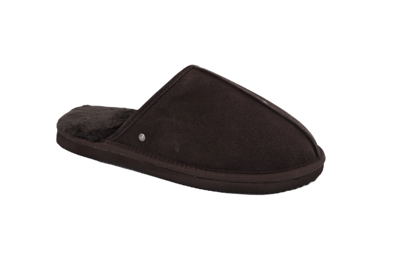 Isotoner chaussons pantoufles paul marron7713202_2
