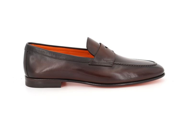 Santoni mocassins sullivan marron