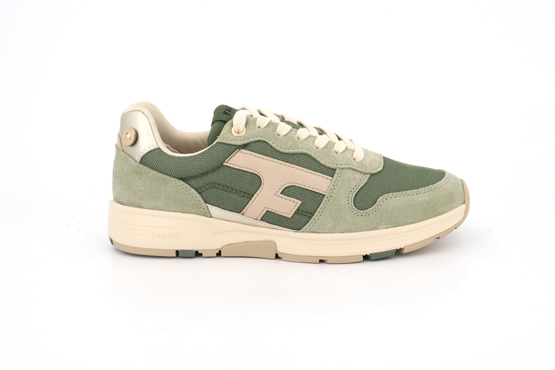 Faguo baskets olive syn woven suede vert