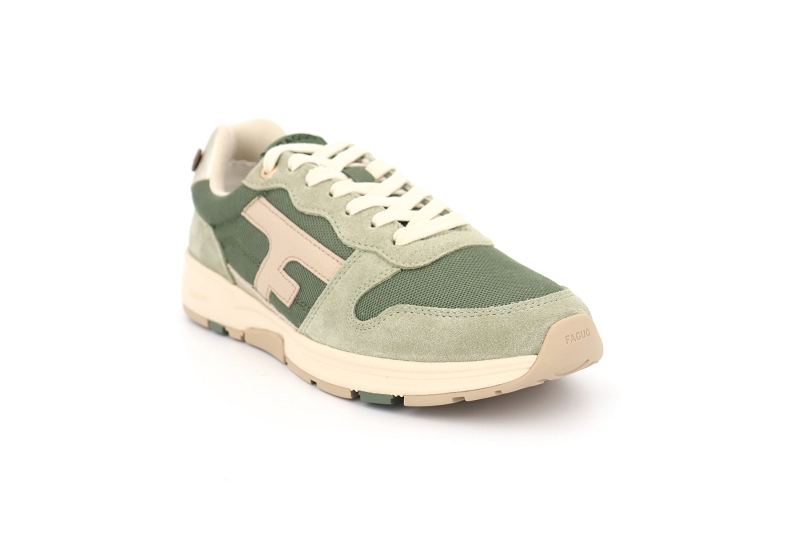 Faguo baskets olive syn woven suede vert7741102_2