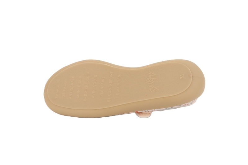 Bellamy pant chaussons pantoufles paris fleurs beige7758402_5