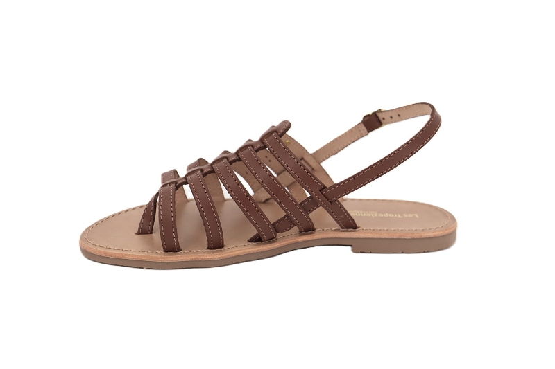 Les tropeziennes sandales nu pieds hika marron7773002_3