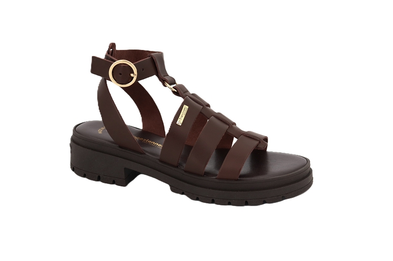 Les tropeziennes sandales nu pieds tobo marron7773202_2