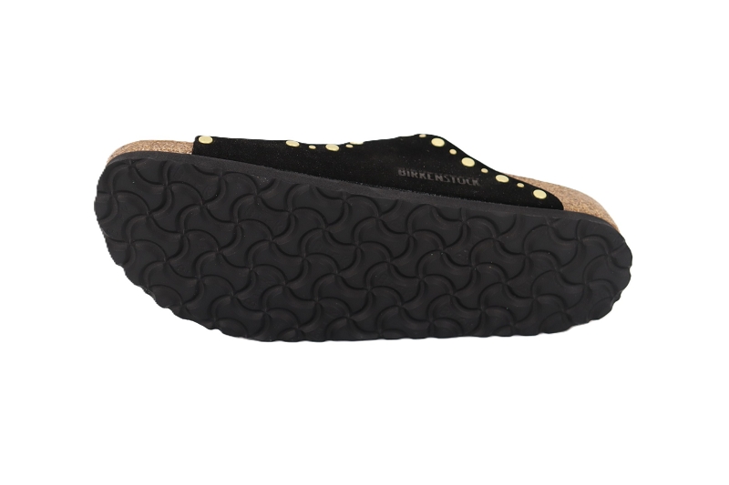 Birkenstock mules et sabots arizona rivet suede noir7780602_5