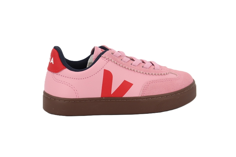 Veja  enf baskets small volley rose