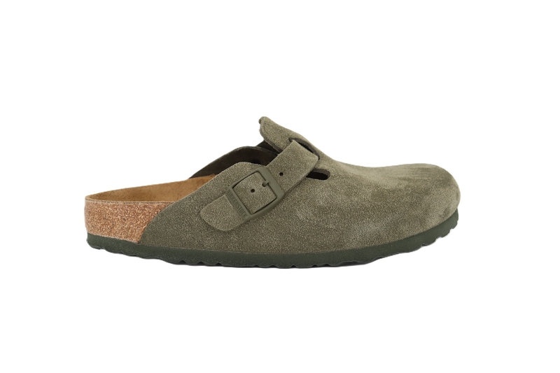 Birkenstock mules et sabots boston suede vert