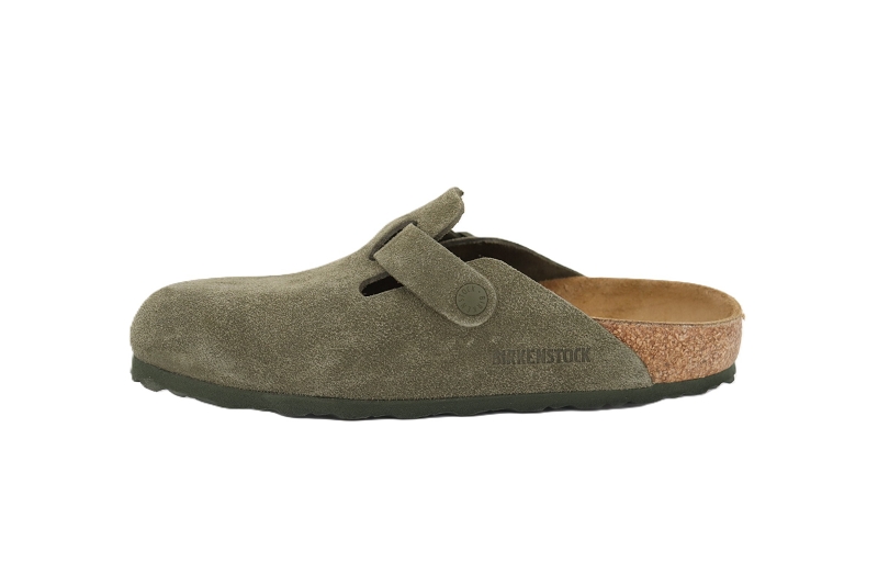 Birkenstock mules et sabots boston suede vert7797201_3