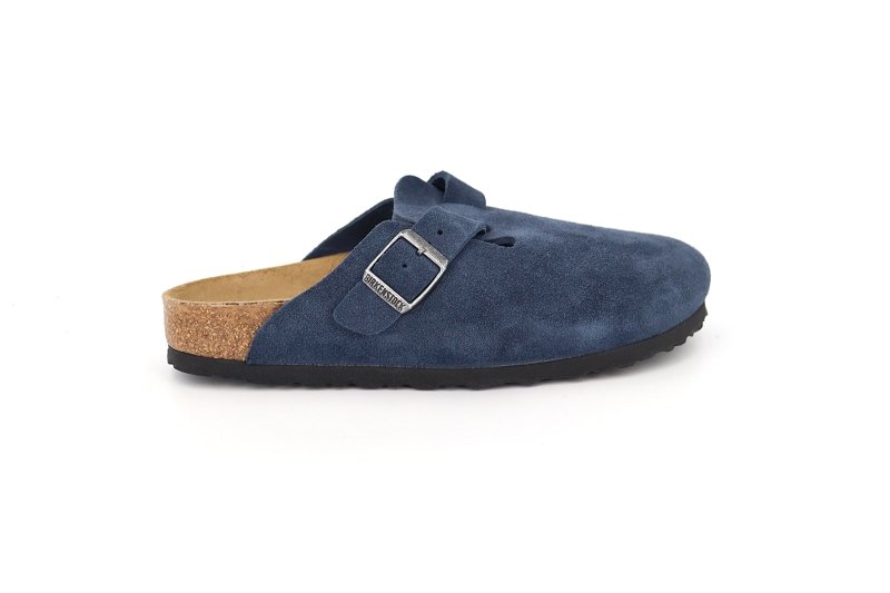 Birkenstock mules et sabots boston suede bleu