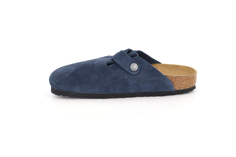 Birkenstock mules et sabots boston suede bleu7797202_3