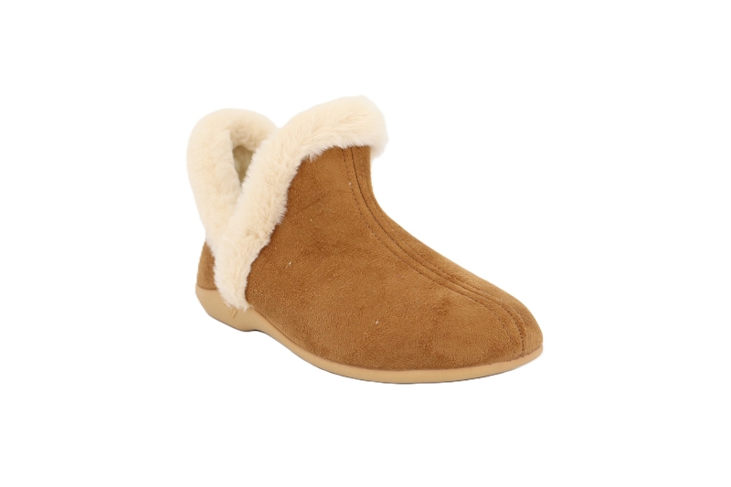 La bande a mich chaussons pantoufles daine marron7831302_2
