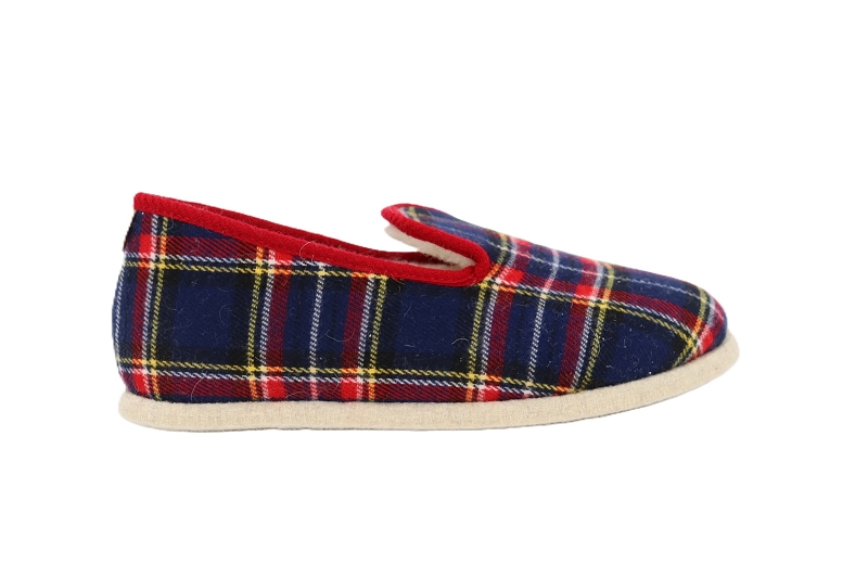 Chausse mouton chaussons pantoufles edimbourg bleu