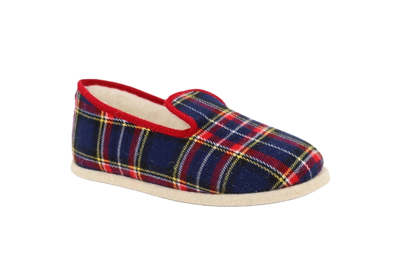 Chausse mouton chaussons pantoufles edimbourg bleu7840901_2