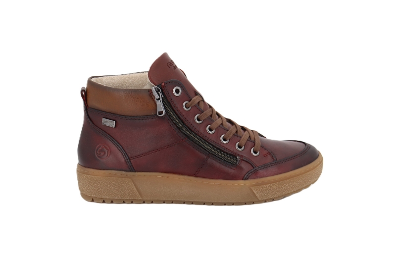Remonte baskets montantes ama bordeaux