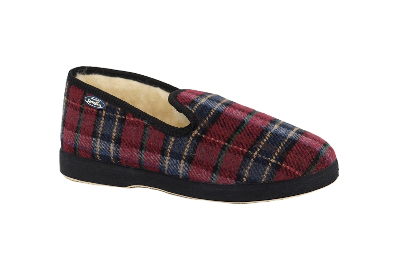 Semelflex chaussons pantoufles calojoel bordeaux7845101_2