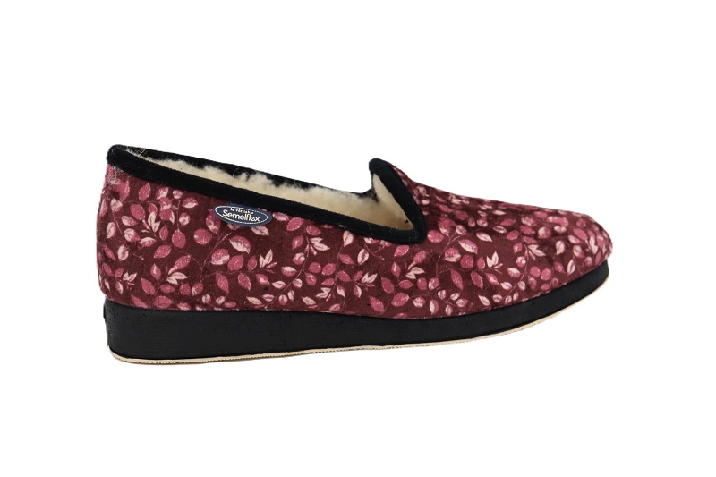 Semelflex chaussons pantoufles calolea bordeaux
