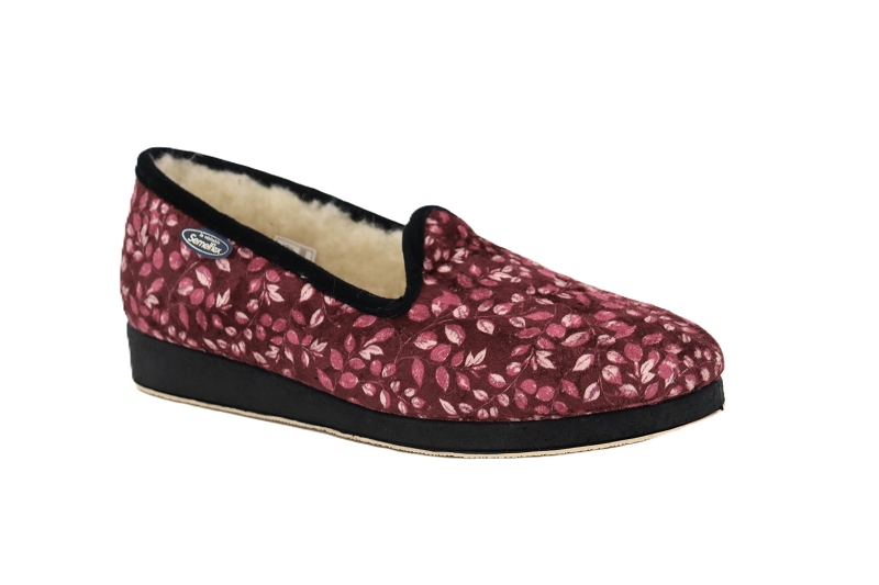 Semelflex chaussons pantoufles calolea bordeaux7845502_2