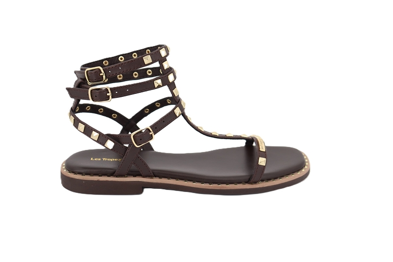 Les tropeziennes sandales nu pieds coralie marron