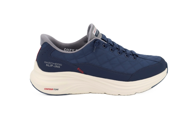 Skechers baskets contour faom cozy fit bleu