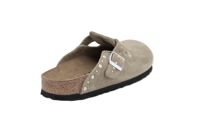 Birkenstock mules et sabots boston rivet suede beige7868101_4