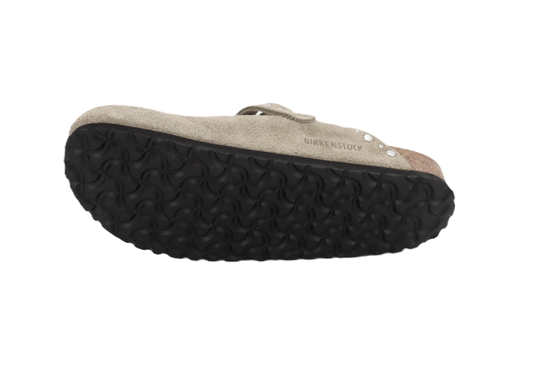 Birkenstock mules et sabots boston rivet suede beige7868101_5