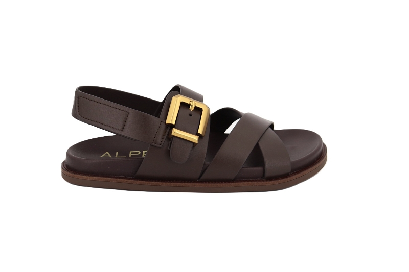 Alpe sandales nu pieds isabella marron