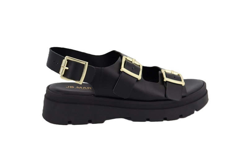 Jb martin sandales nu pieds delta noir