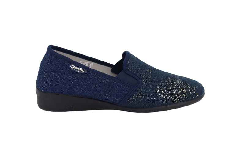 Semelflex chaussons pantoufles marie colette bleu