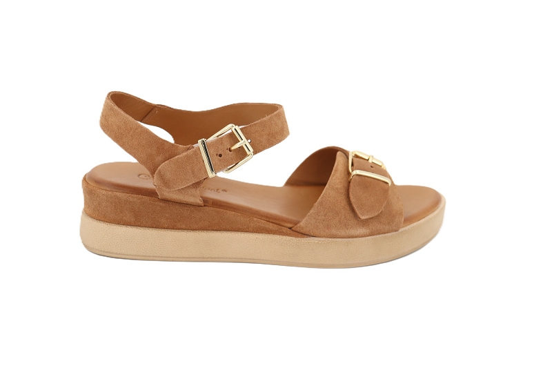 Coco abricot sandales nu pieds mallemort marron