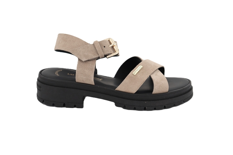 Les tropeziennes sandales nu pieds tiha suede beige