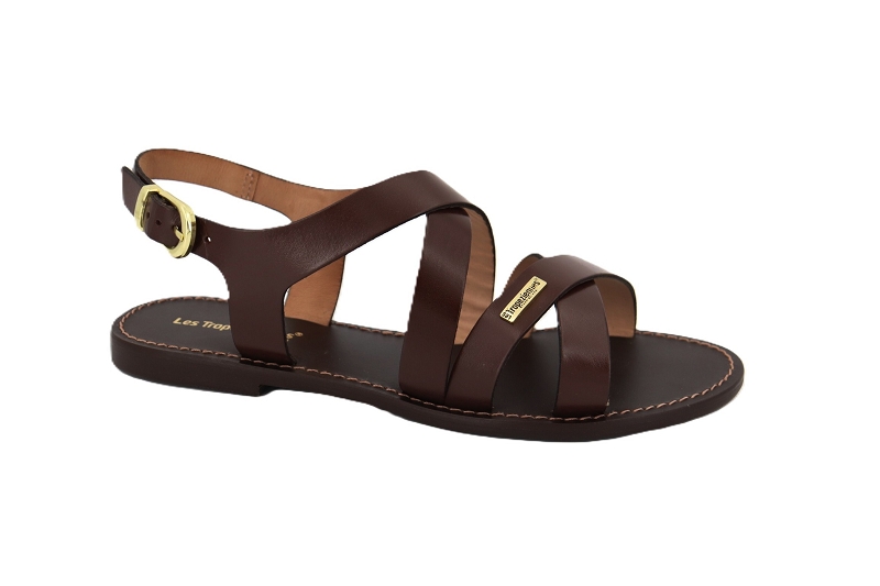 Les tropeziennes sandales nu pieds hagma marron7890201_2