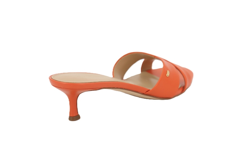 Michael kors mules et sabots cassidy kitten sandal orange7896201_4