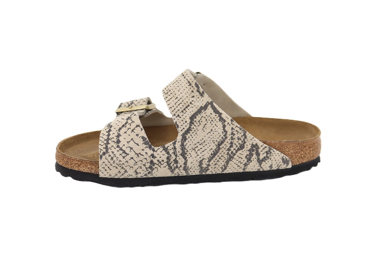 Birkenstock mules et sabots arizona suede print snake gris7902201_3