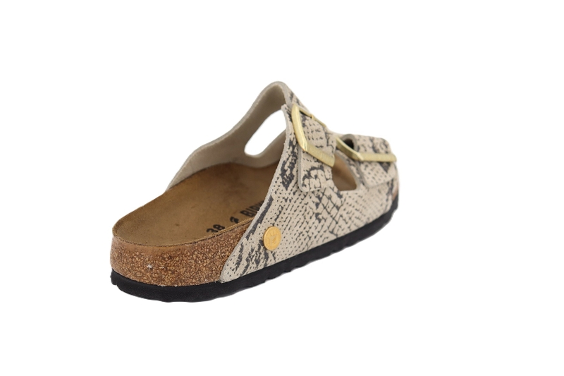 Birkenstock mules et sabots arizona suede print snake gris7902201_4