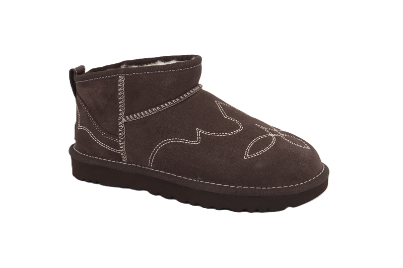 Ugg boots et bottines classic ultra mini western marron7903701_2