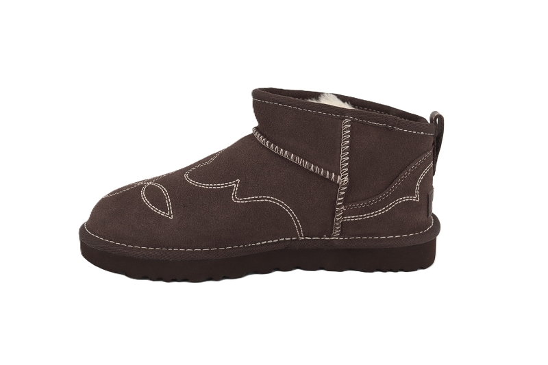 Ugg boots et bottines classic ultra mini western marron7903701_3