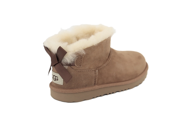 Ugg boots et bottines classic ultra mini bailey bow marron7904501_4