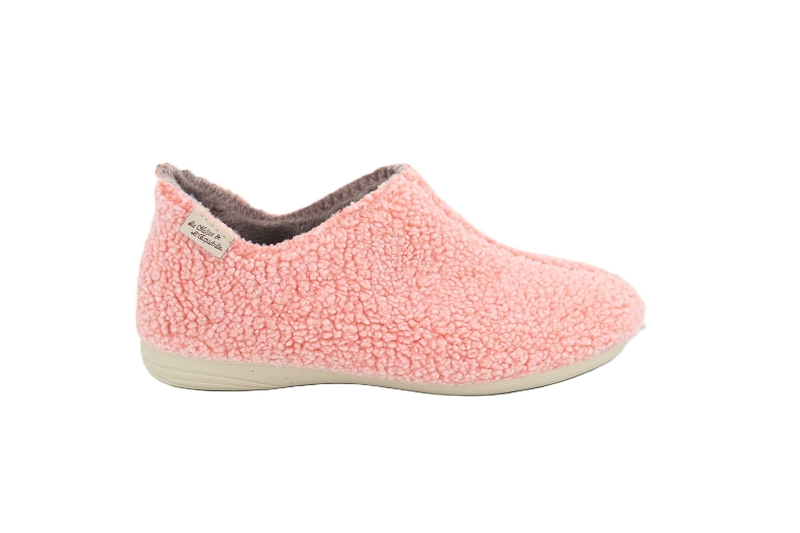 Maison de lespadrille chaussons pantoufles doudou rose