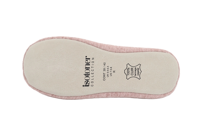 Isotoner chaussons pantoufles collection rose7941801_5
