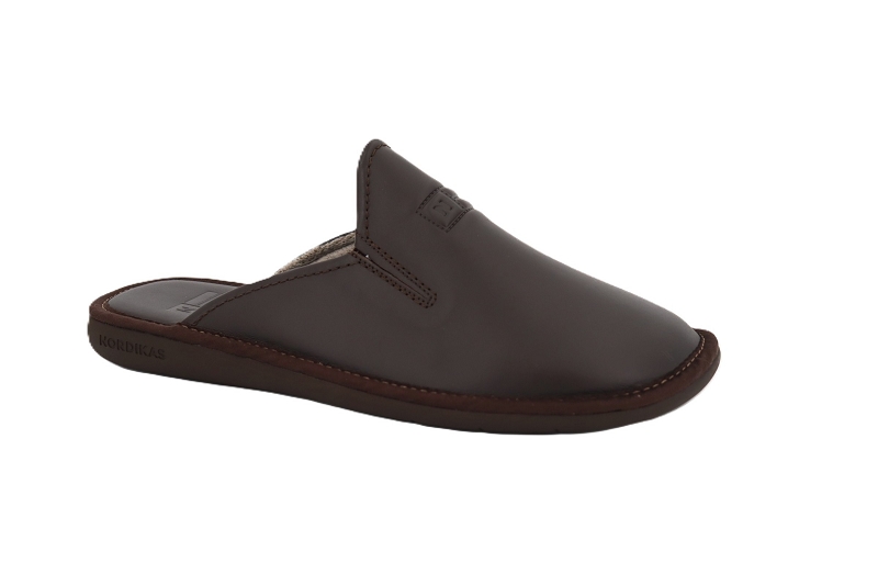 Nordikas chaussons pantoufles cherbourg top marron7946202_2