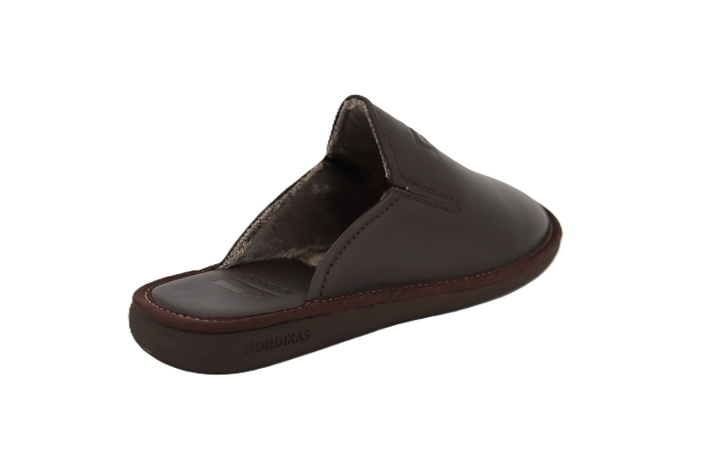 Nordikas chaussons pantoufles cherbourg top marron7946202_4