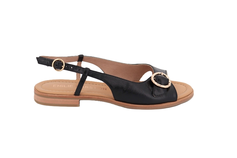 Emilie karston sandales nu pieds lennon noir