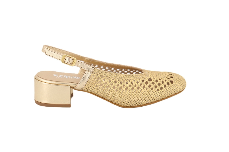 Reqins escarpins ravel crochet dore