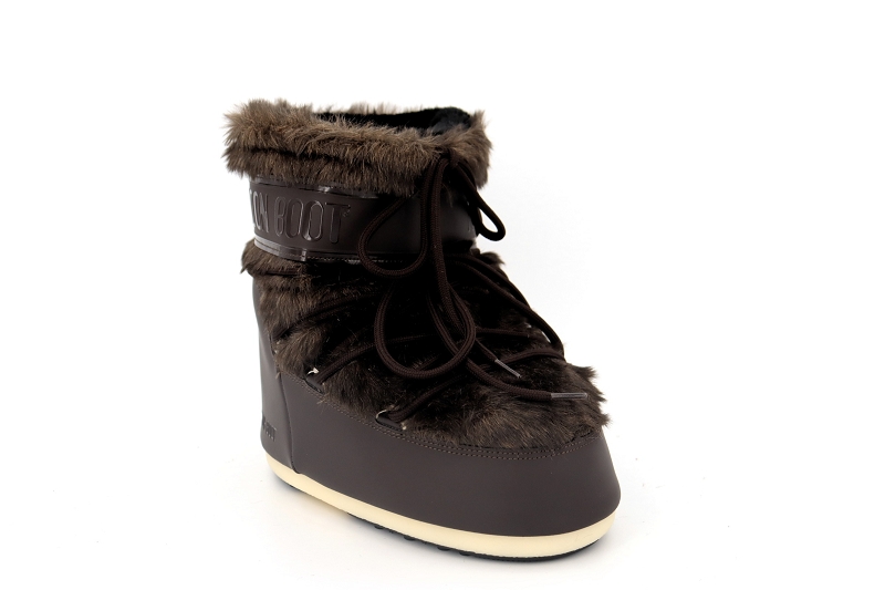 Moon boot apres ski icon low faux fur marron8177102_2