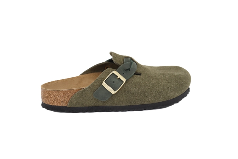 Birkenstock mules et sabots boston braided vert