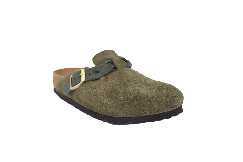 Birkenstock mules et sabots boston braided vert8232203_2