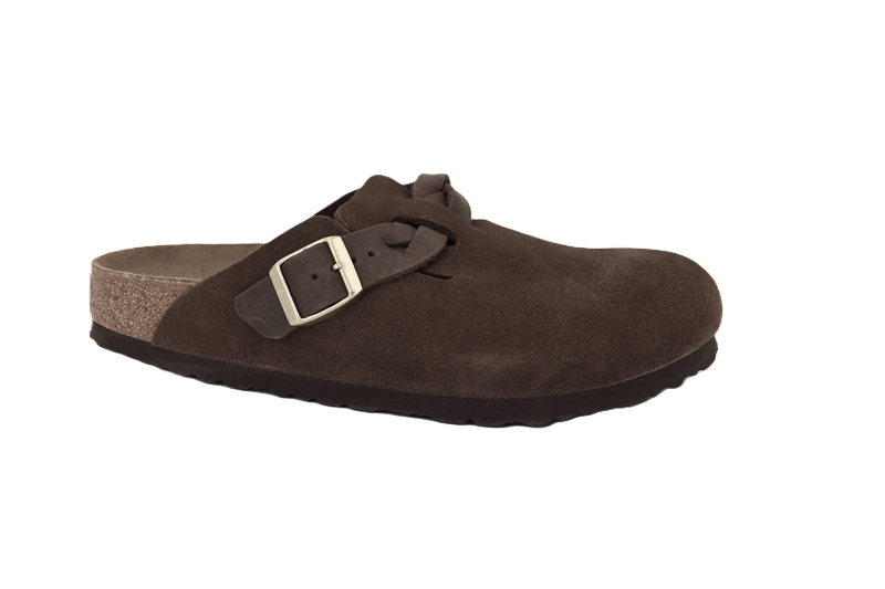 Birkenstock mules et sabots boston braided marron8232204_2