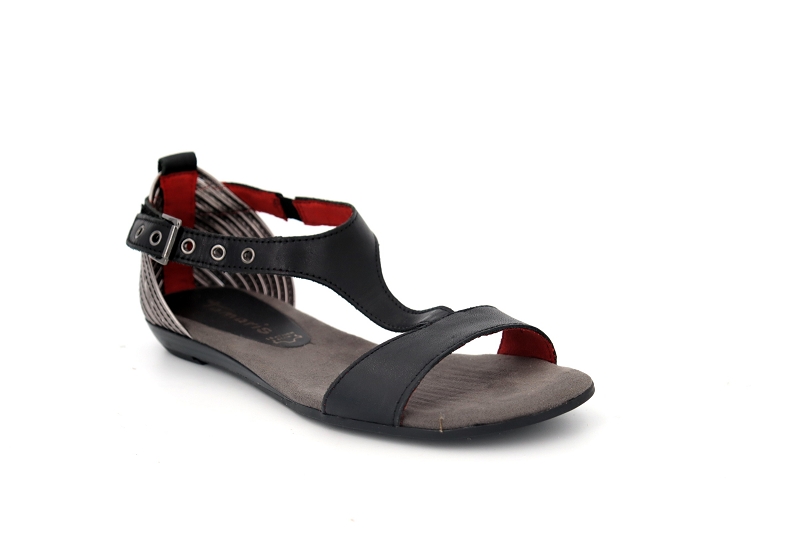 Tamaris sandales nu pieds tage noir8529701_2