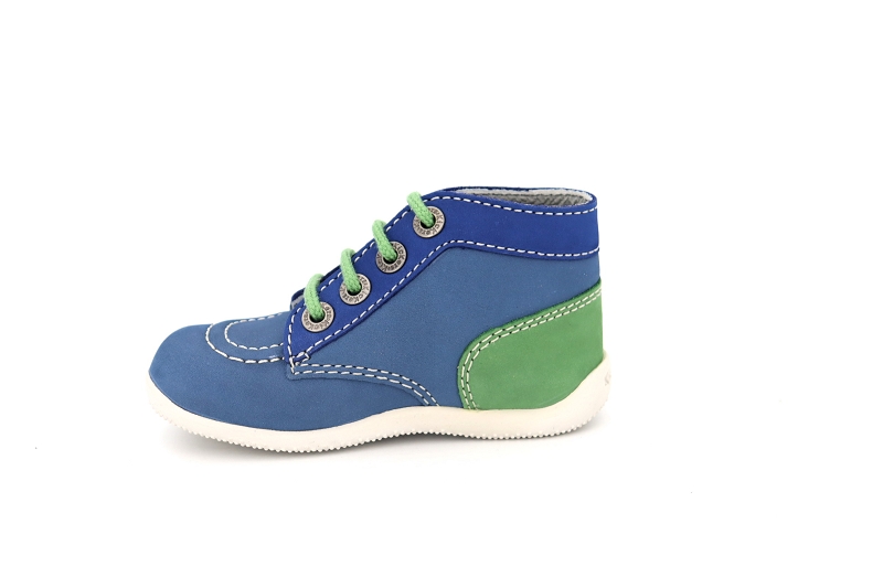 Kickers enf chaussures a lacets bonbon bleu8532301_3