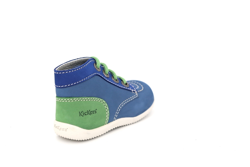 Kickers enf chaussures a lacets bonbon bleu8532301_4